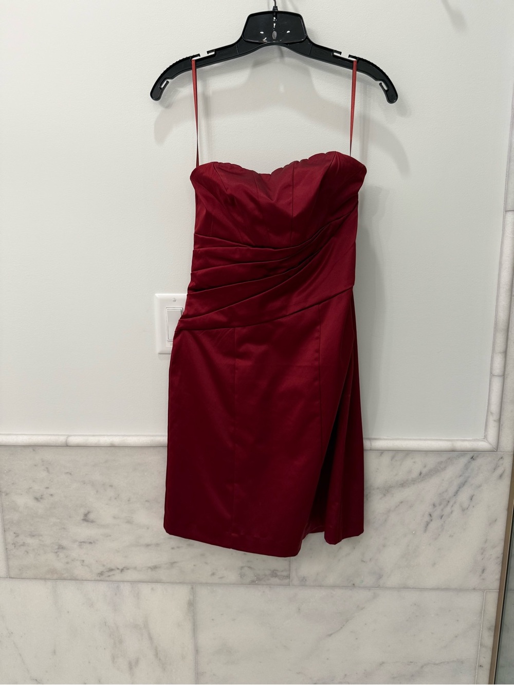 The Limited Strapless Satin Cocktail Dress Size 2 Crimson